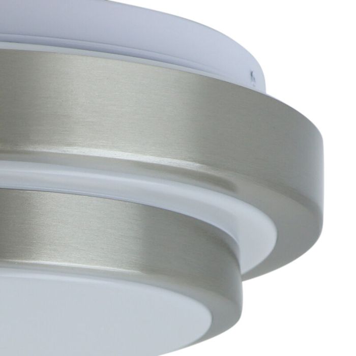 Moderne badkamer plafondlamp nikkel, Jaro, 12W, 3000K LED, IP44
