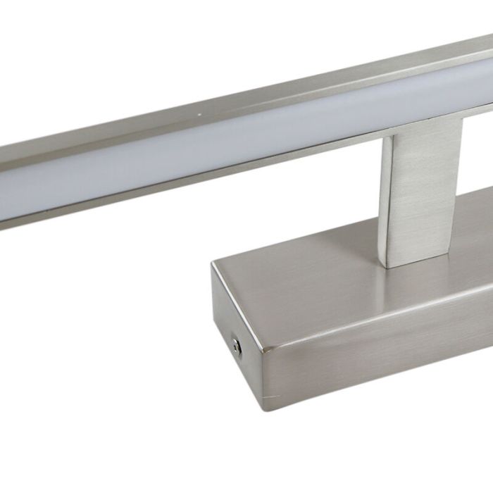 Moderne spiegelverlichting nikkel, Steffy, 8W, 3000K LED, IP44