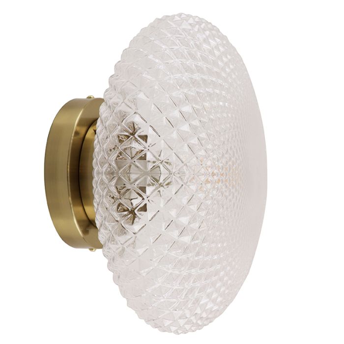 Retro wandlamp messing, Valesca