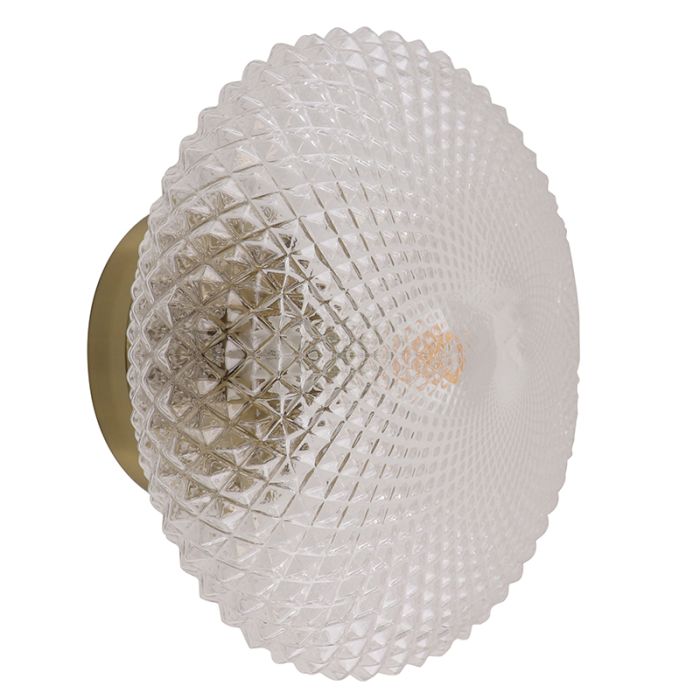 Retro wandlamp messing, Valesca