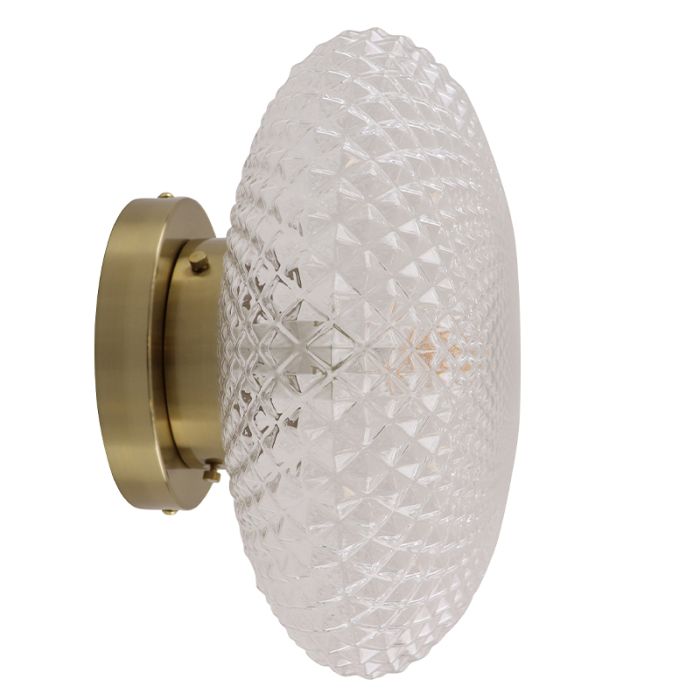 Retro wandlamp messing, Valesca