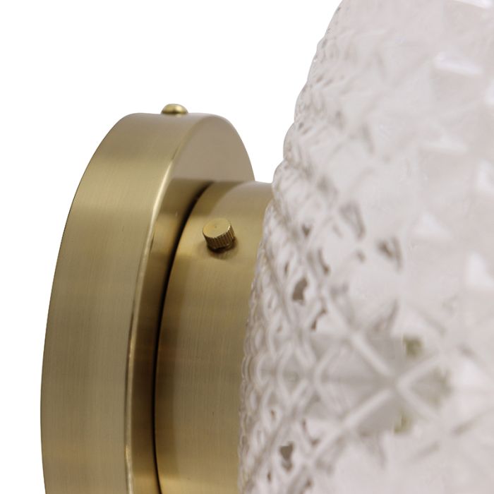 Retro wandlamp messing, Valesca