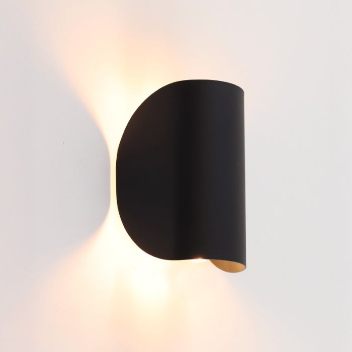 Moderne wandlamp zwart, Salomon