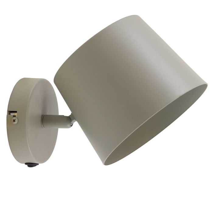 Moderne wandspot groen, Rinke, met schakelaar