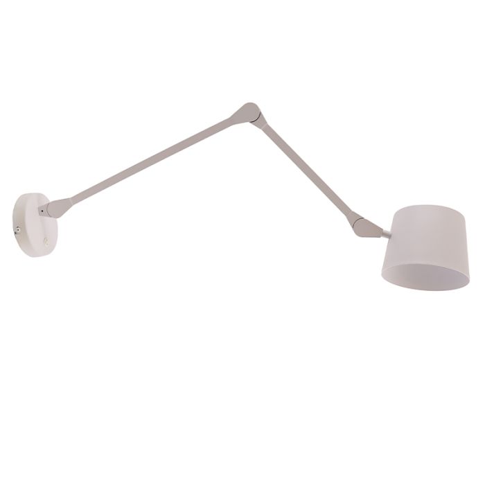 Moderne wandlamp wit, Rinke, met schakelaar
