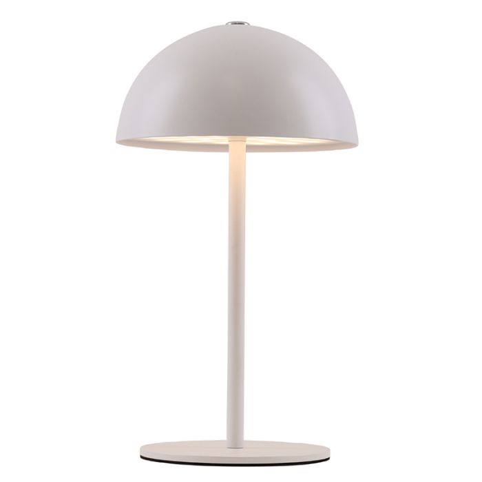 Retro tafellamp wit, Douwe, 4W, dim to warm LED, met touchdimmer