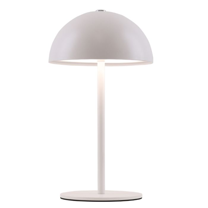 Retro tafellamp wit, Douwe, 4W, dim to warm LED, met touchdimmer