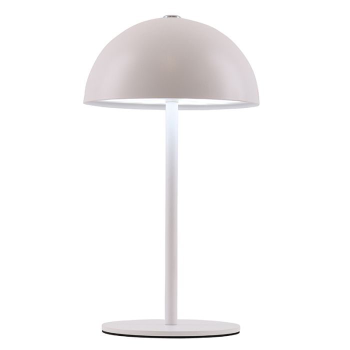 Retro tafellamp wit, Douwe, 4W, dim to warm LED, met touchdimmer