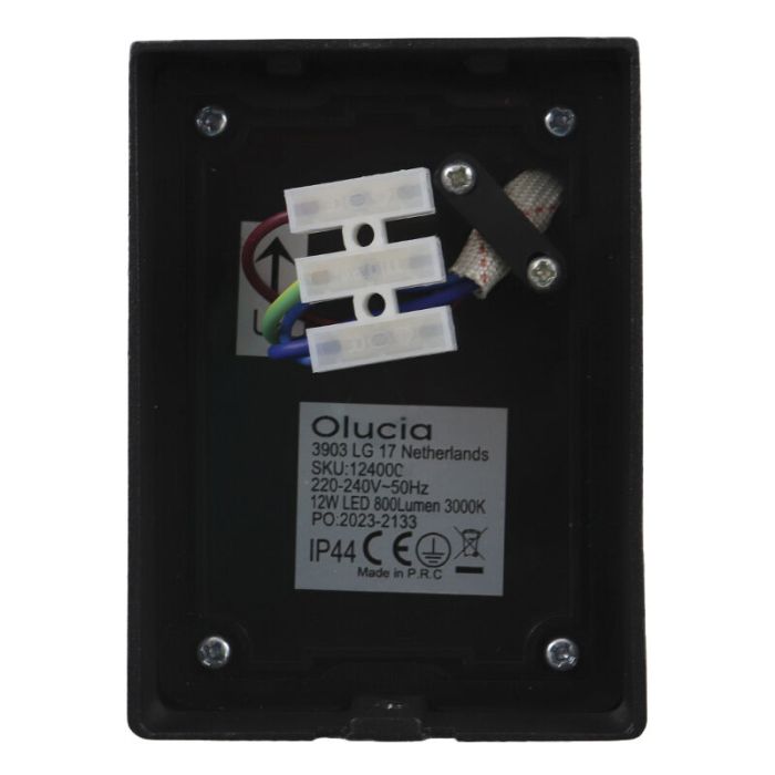 Moderne buitenlamp zwart, Manel, 12W, 3000K LED, IP44