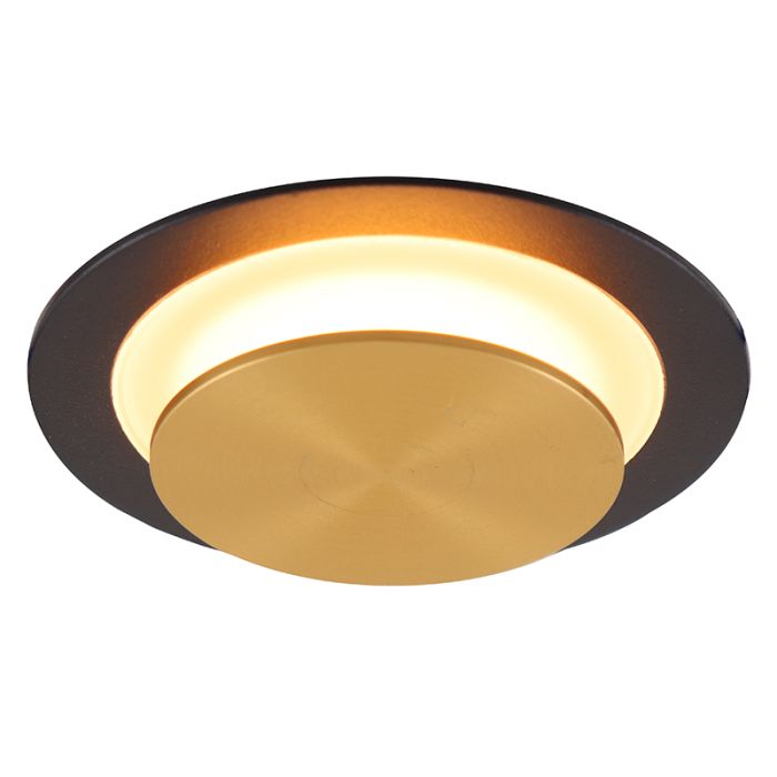 Moderne inbouwspot zwart, Tony