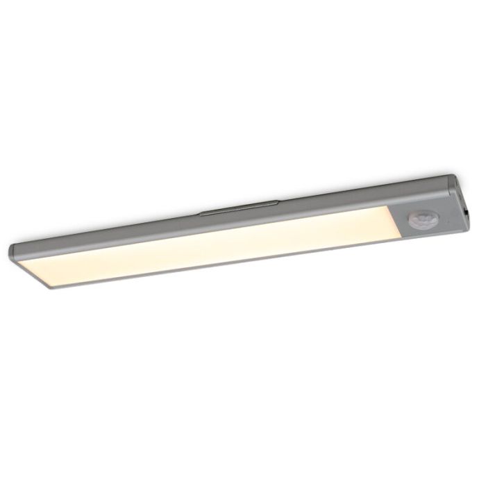 Zilveren kastlamp Ilana, kunststof, 1W, 3000K LED