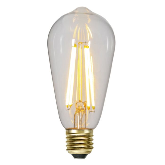 3 staps dimbare filament E27 ST64 Edison, 6,5w extra sfeervol wit (2100k)