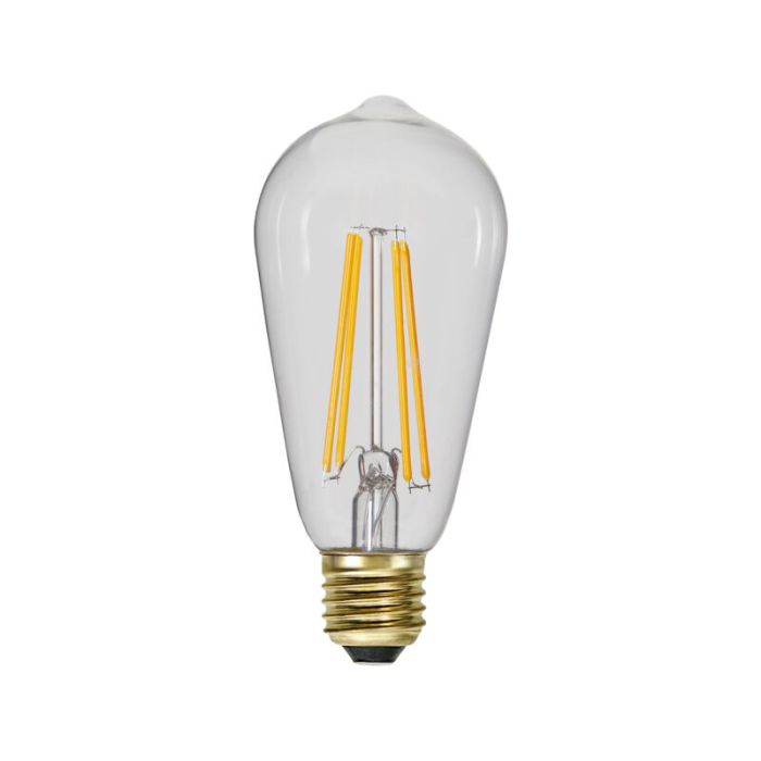 3 staps dimbare filament E27 ST64 Edison, 6,5w extra sfeervol wit (2100k)