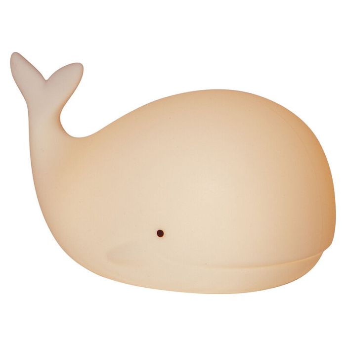 Kunststof kinder nachtlampje wit, Whale, 0,5W, RGBW LED