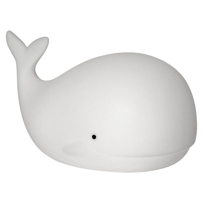 Kunststof kinder nachtlampje wit, Whale, 0,5W, RGBW LED