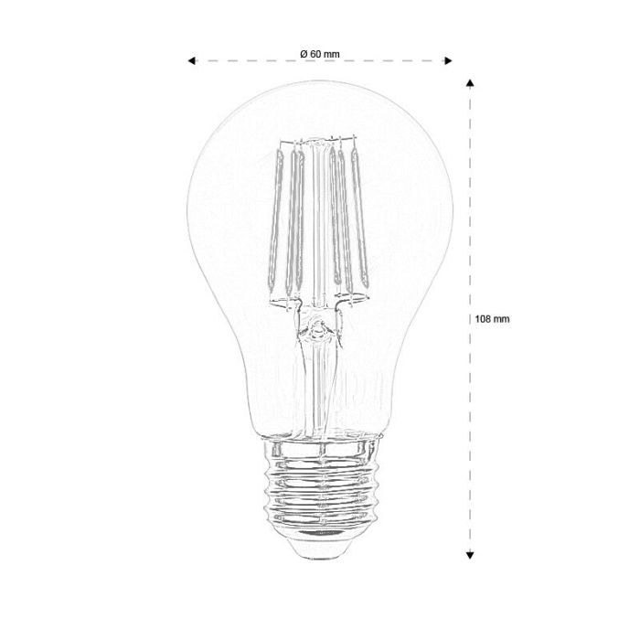 E27 12-24 Volt LED lamp Tigo, 3,5 Watt, 2700K (Extra warm wit)