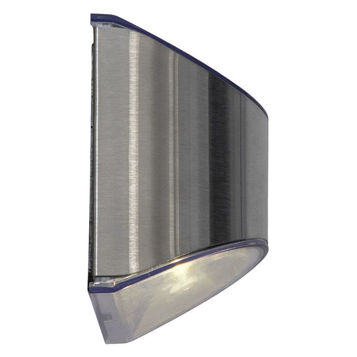 2-pak solar wandlampen Amier, Zilver, met schemersensor