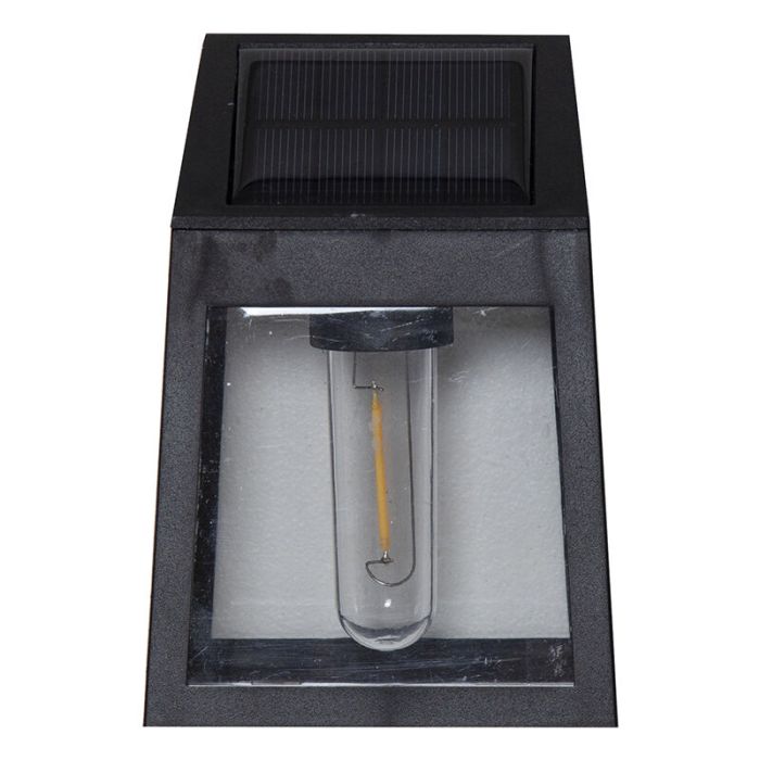 2-pak moderne zonne-energie lampen Amro, zwart
