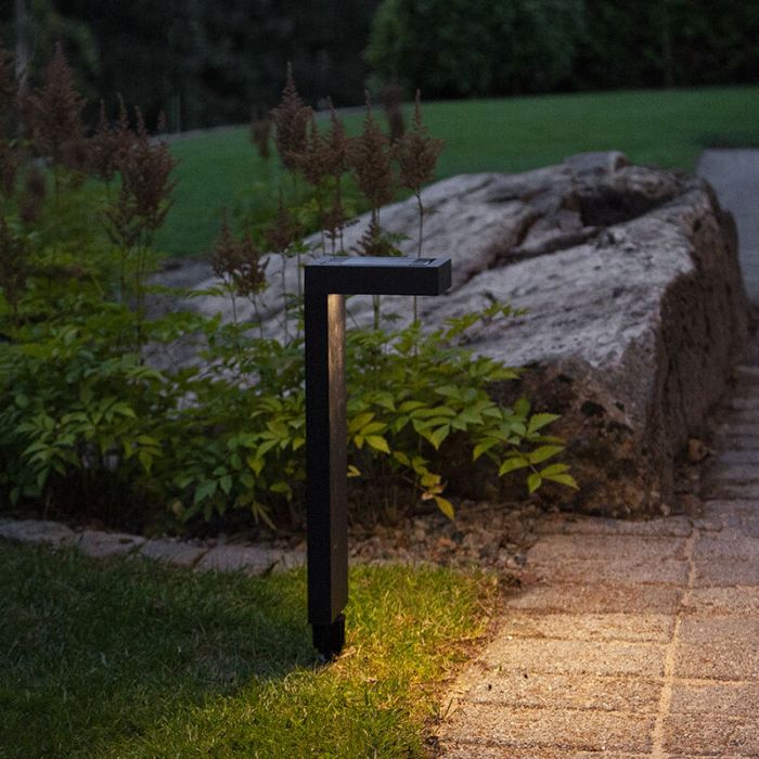 Moderne solar prikspots zwart, Anandi, 0,06W, 3000K LED, IP44