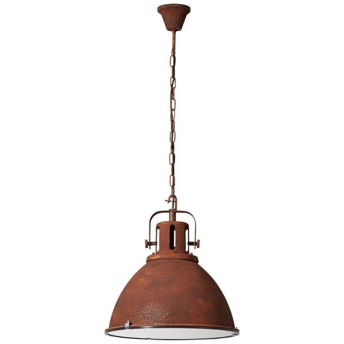 Industriële hanglamp roestkleurig, Alexi