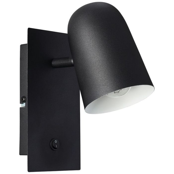 Zwarte wandspot Charita, Metaal