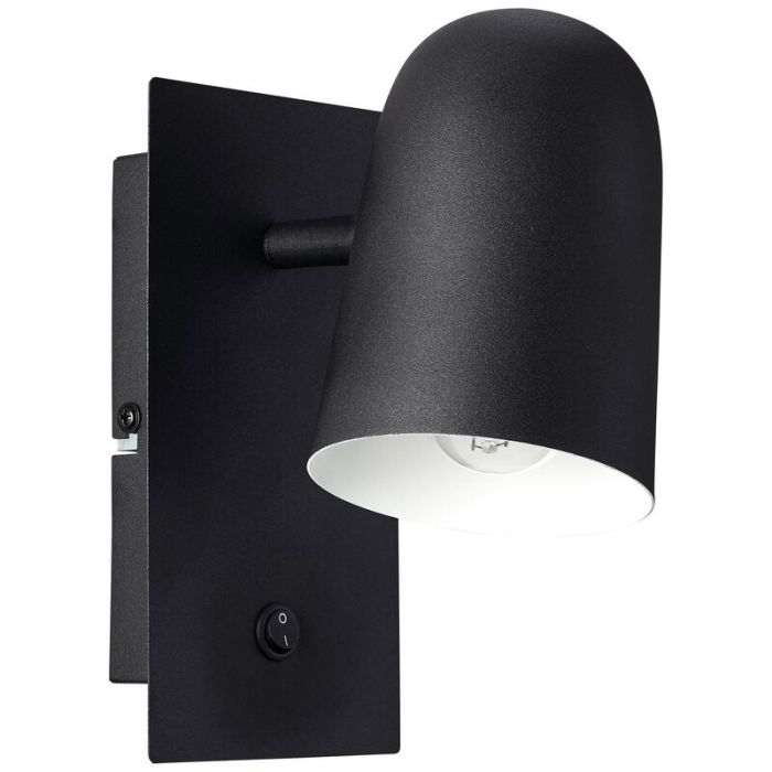Zwarte wandspot Charita, Metaal