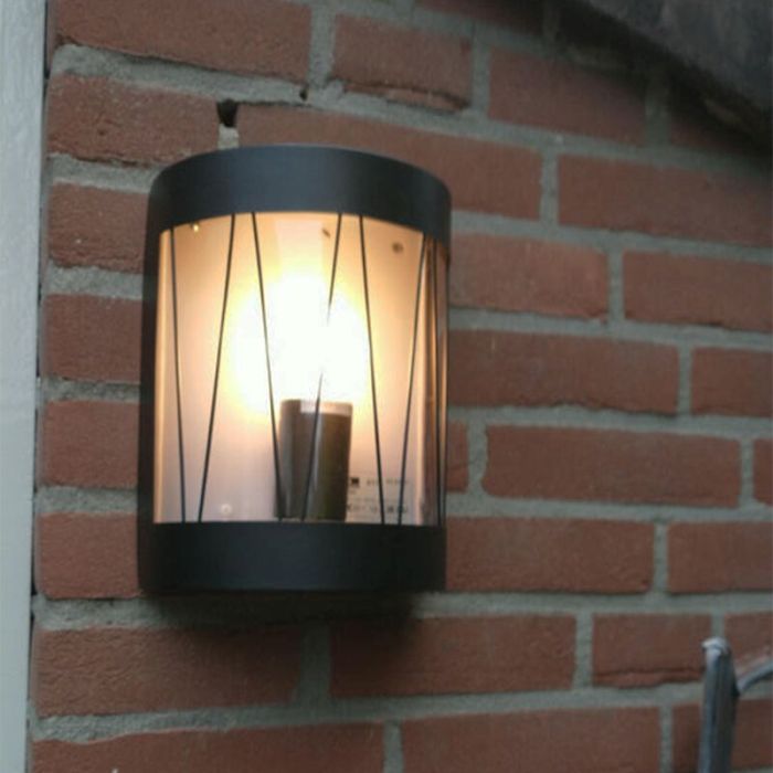 Industriële buitenlamp zwart, Jaynah, IP44