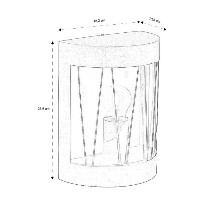 Industriële buitenlamp zwart, Jaynah, IP44