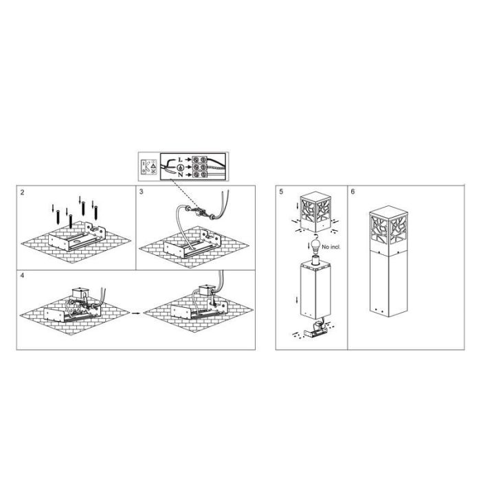 Landelijke buitenlamp roestkleurig, Teske, IP44