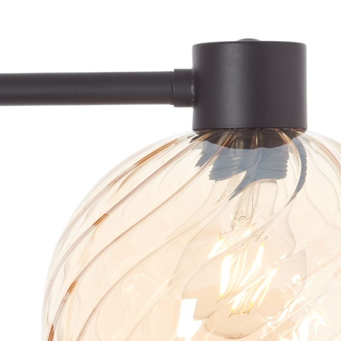 Retro vloerlamp amber, Ubah, met schakelaar