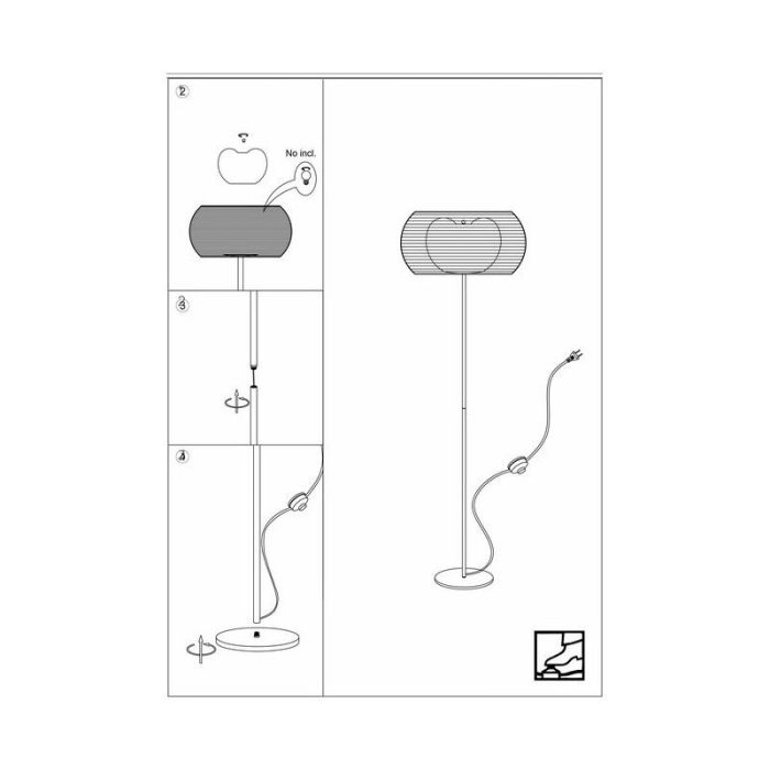 Moderne vloerlamp brons, Amela, met schakelaar