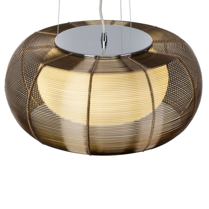 Moderne hanglamp brons, Amela