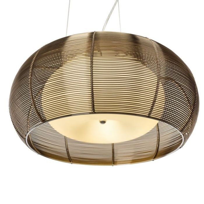 Moderne hanglamp brons, Amela