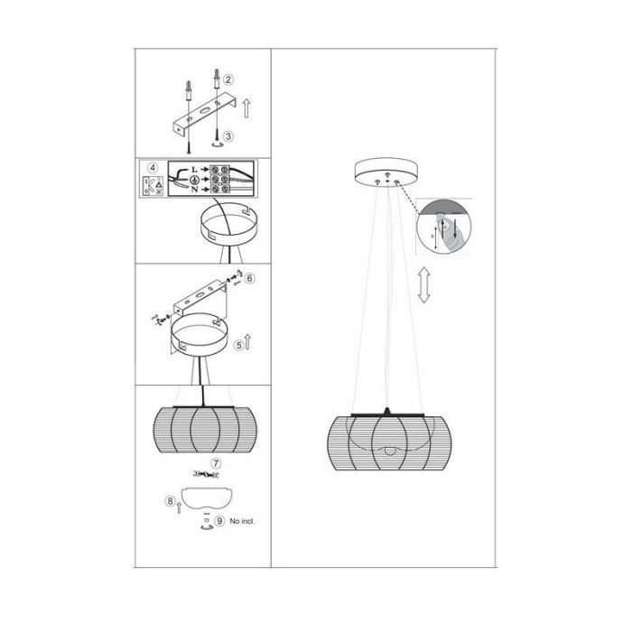 Moderne hanglamp brons, Amela