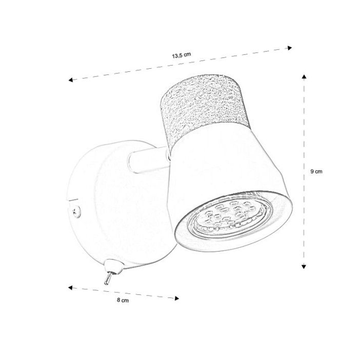 Moderne wandlamp Charlotte, Mat Wit