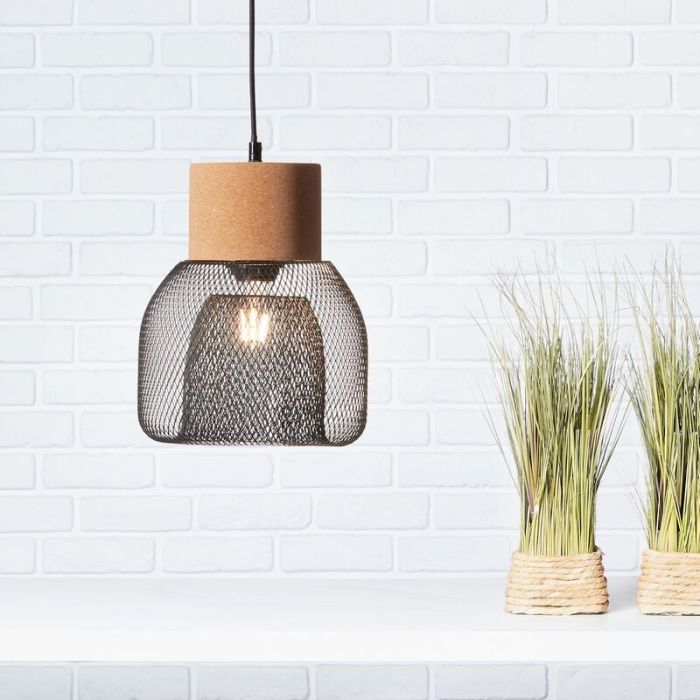 Landelijke hanglamp Kayo, Metaal