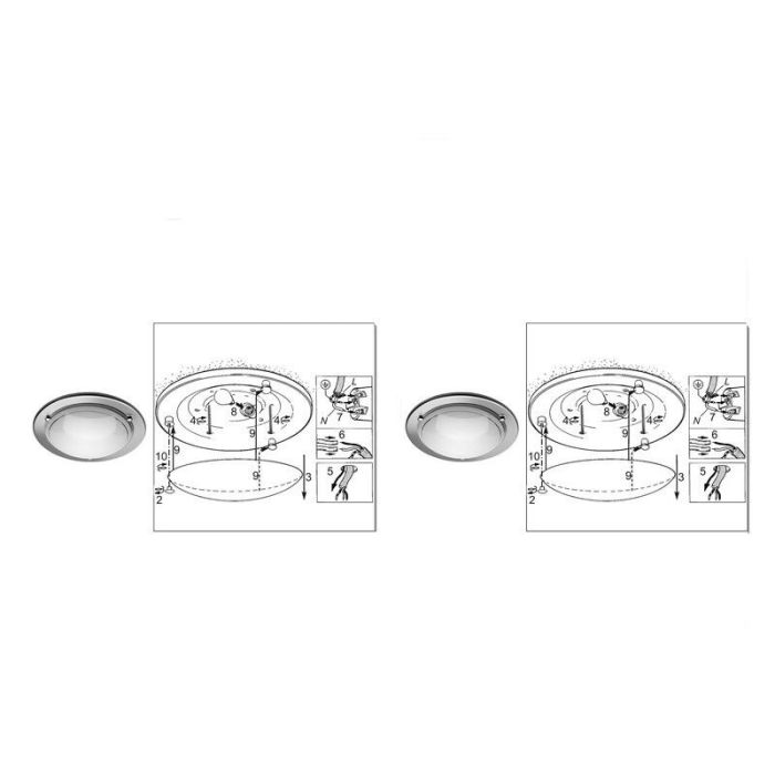 Glazen plafondlamp wit, Angely