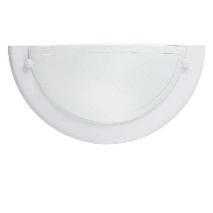 Glazen wandlamp wit, Angely