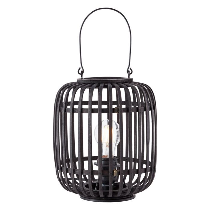 Moderne tafellamp Brain, Zwart, hout