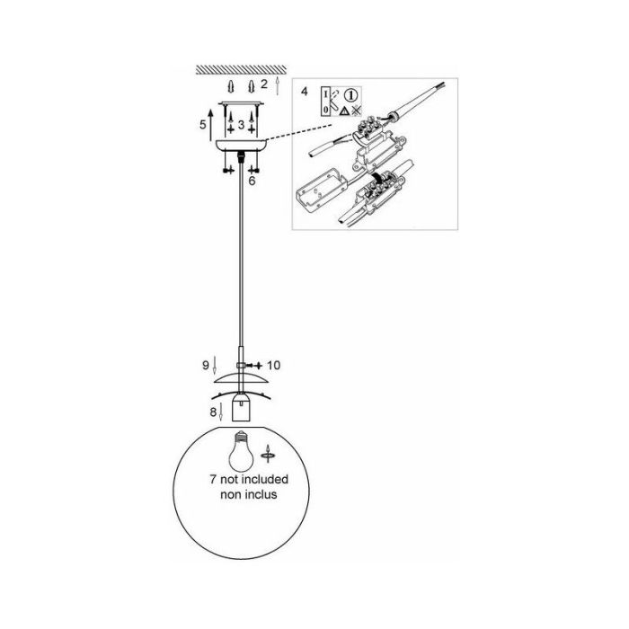 Mila glazen hanglamp - Groot