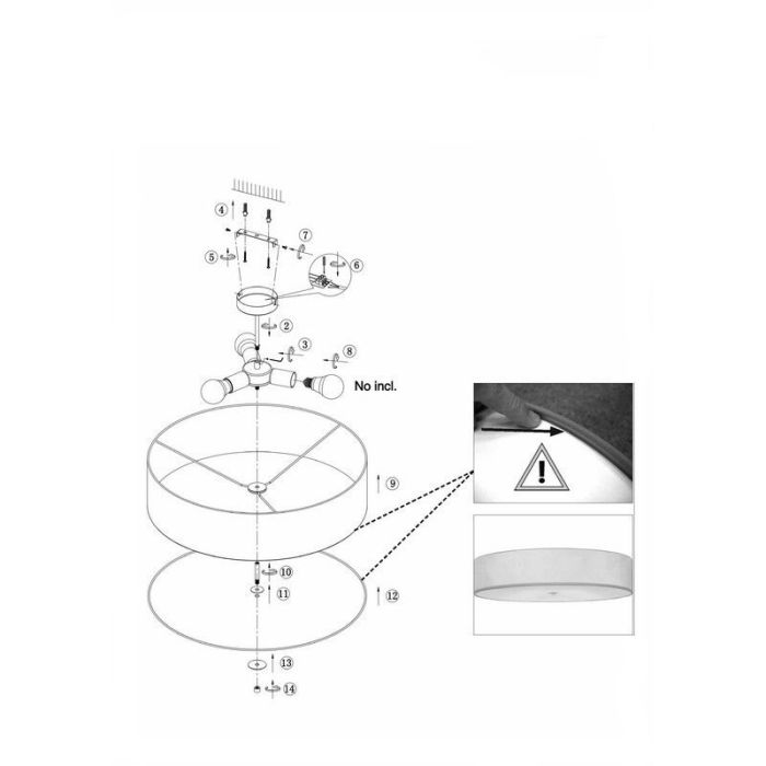 Moderne plafondlamp wit, Tjit