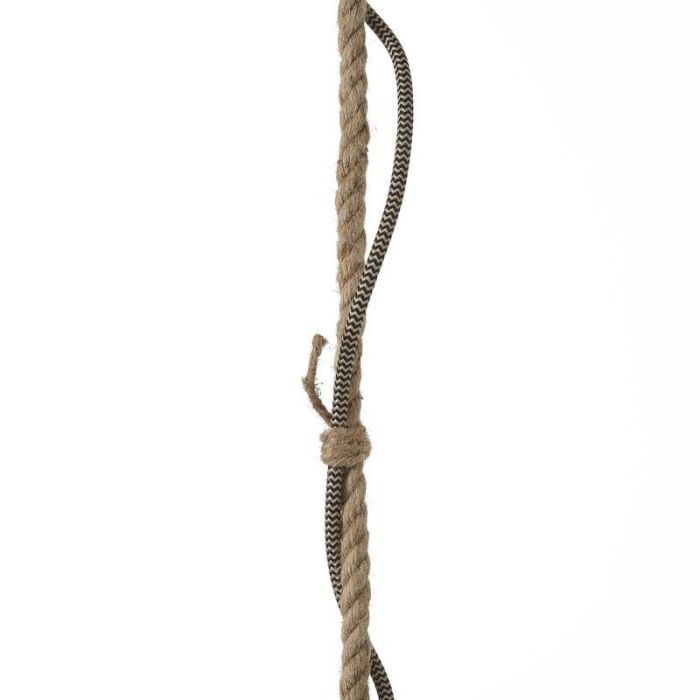 Moderne hanglamp Iris, Burned Steel, Hout