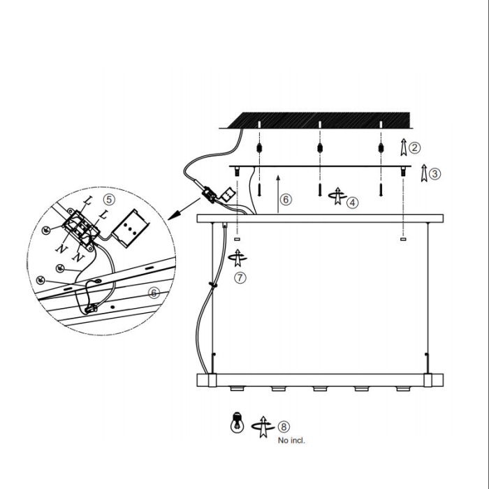 Industriële hanglamp Asli, zwart, hout