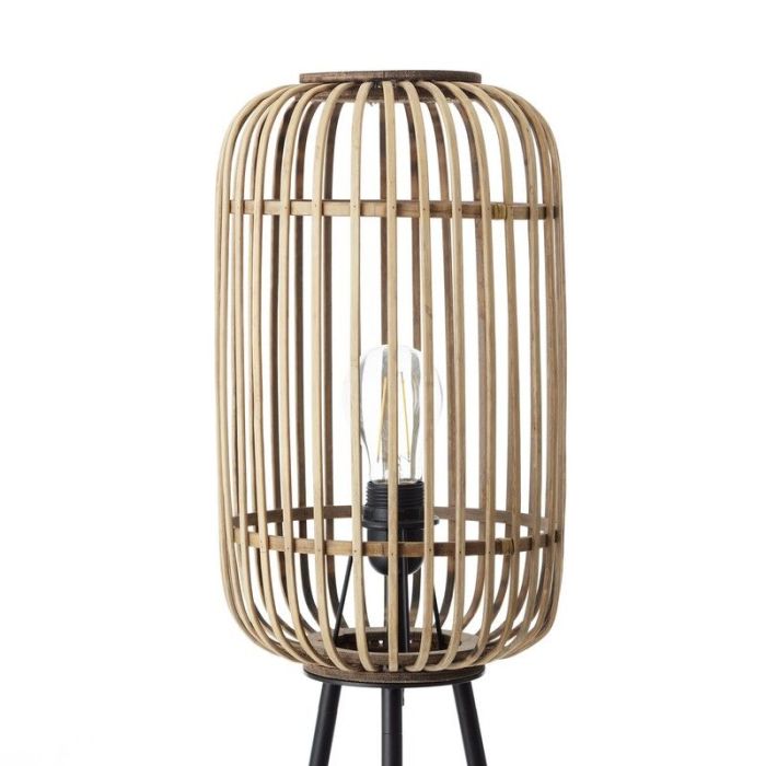 Industriële vloerlamp Brain, bruin, met schakelaar