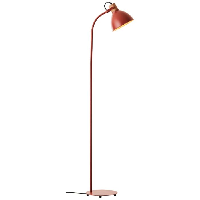 Landelijke vloerlamp rood, Thalina, met schakelaar