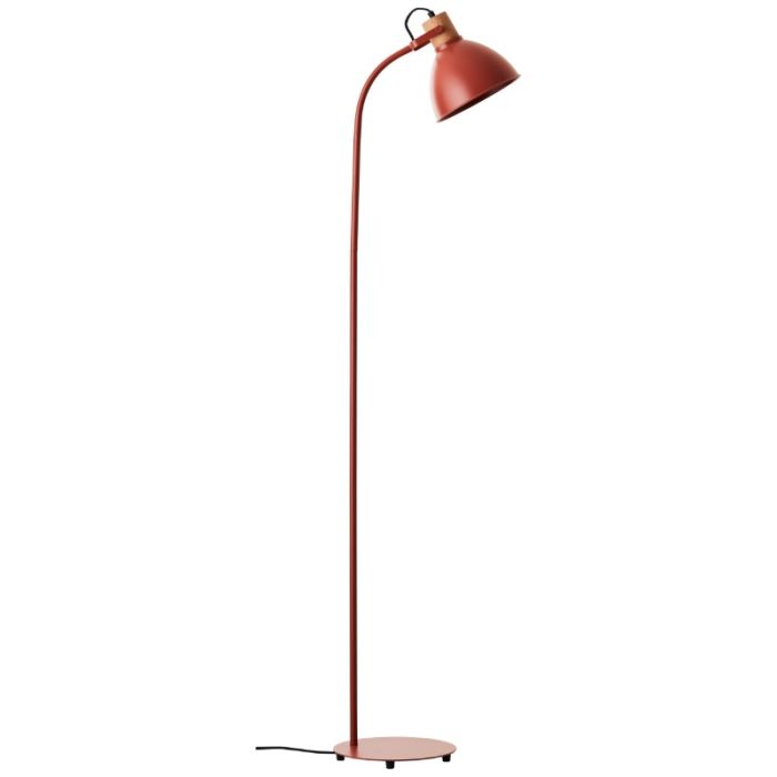 Landelijke vloerlamp rood, Thalina, met schakelaar