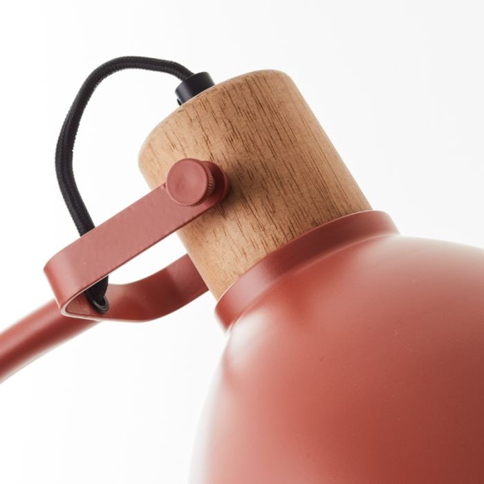 Landelijke vloerlamp rood, Thalina, met schakelaar