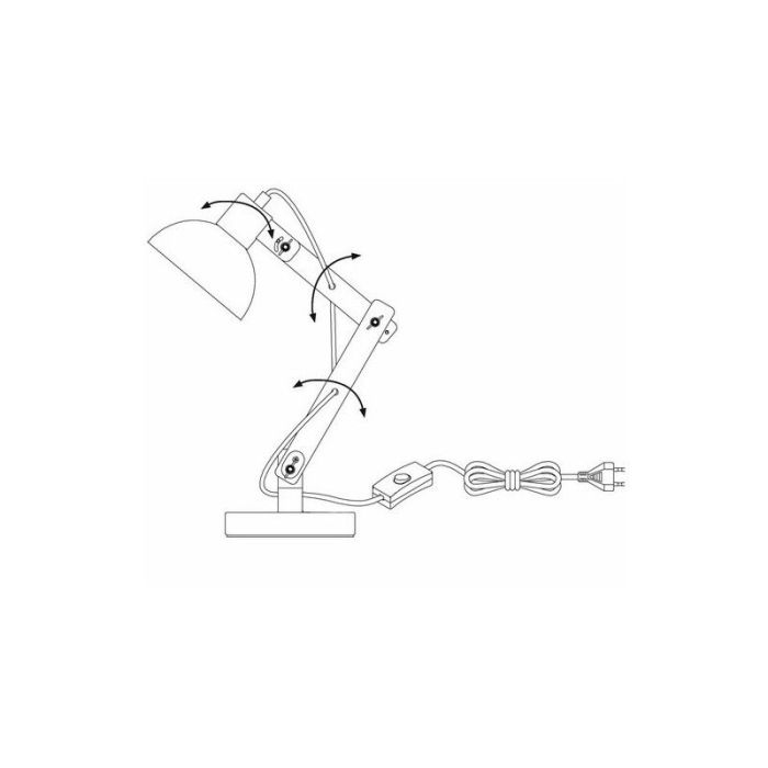 Moderne bureaulamp wit, Allegra, met schakelaar