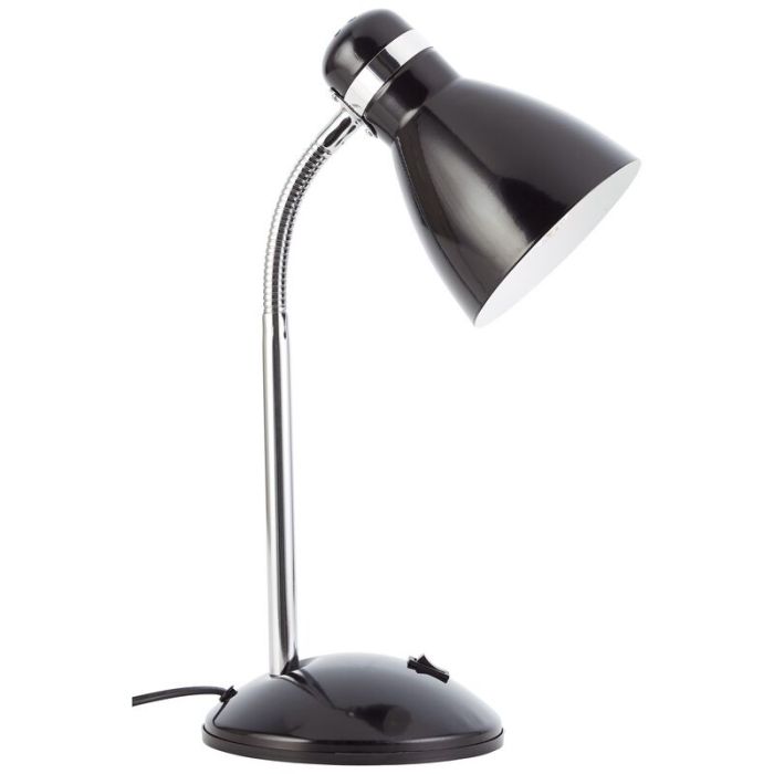 Kunststof bureaulamp zwart, Santana, met schakelaar