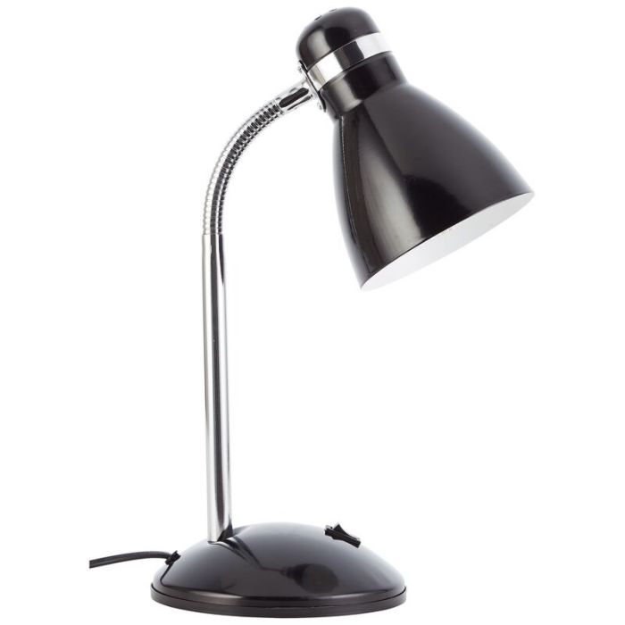 Kunststof bureaulamp zwart, Santana, met schakelaar